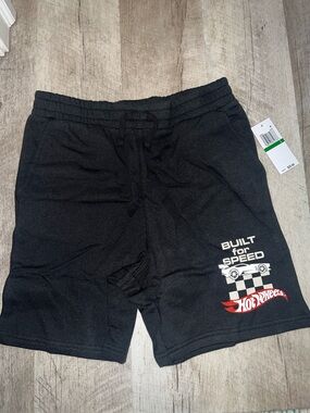 Mattel Hot Wheels Black Graphic Kids Shorts